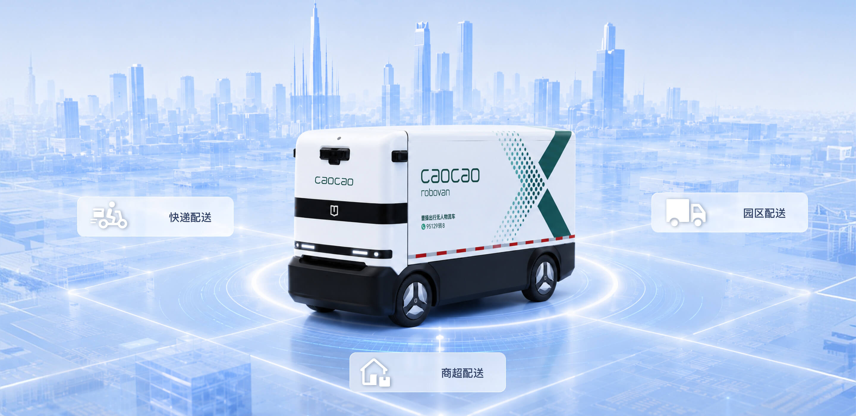 RoboVan 城市智能运行网络示意图