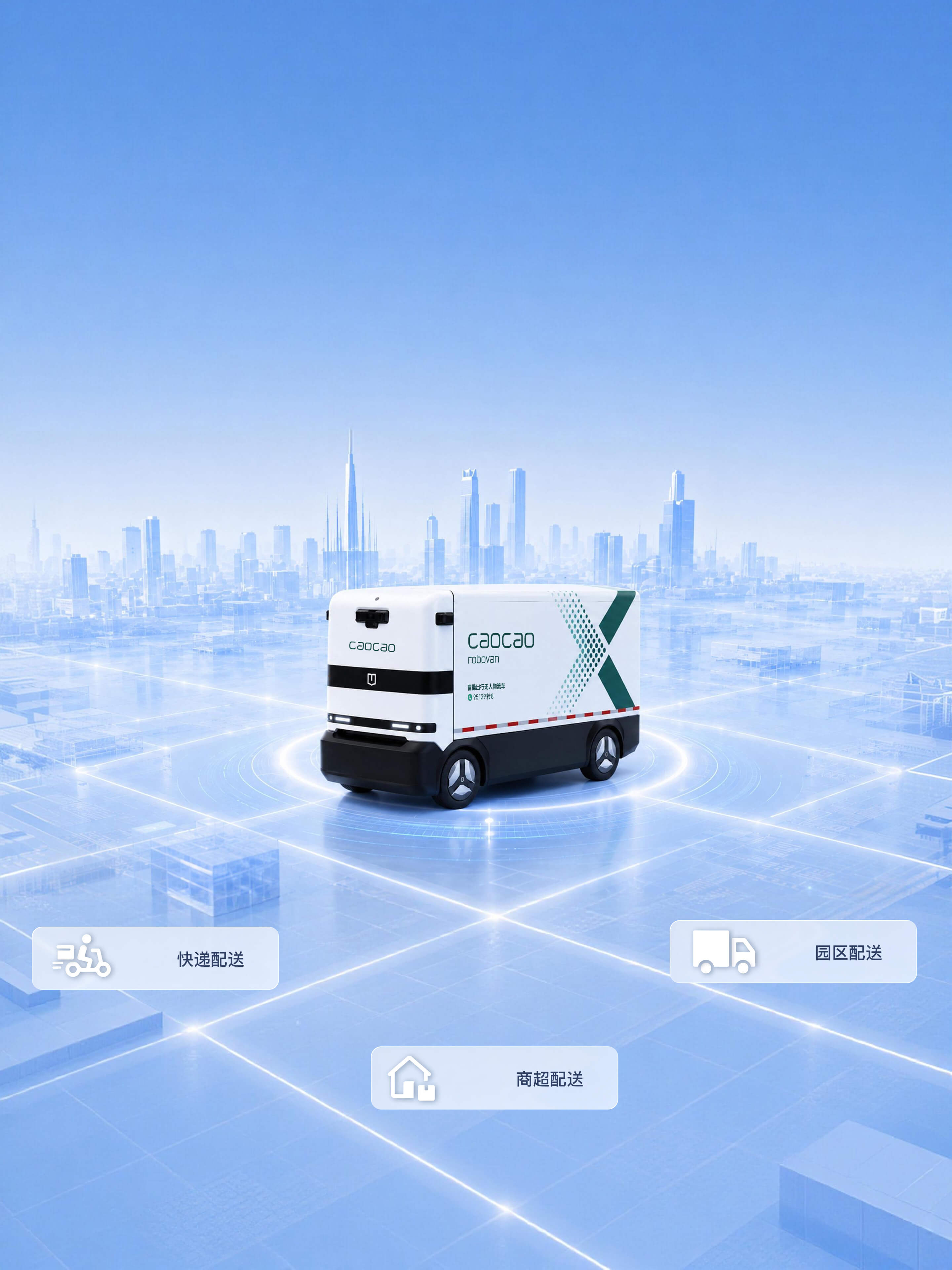 RoboVan 城市智能运行网络示意图