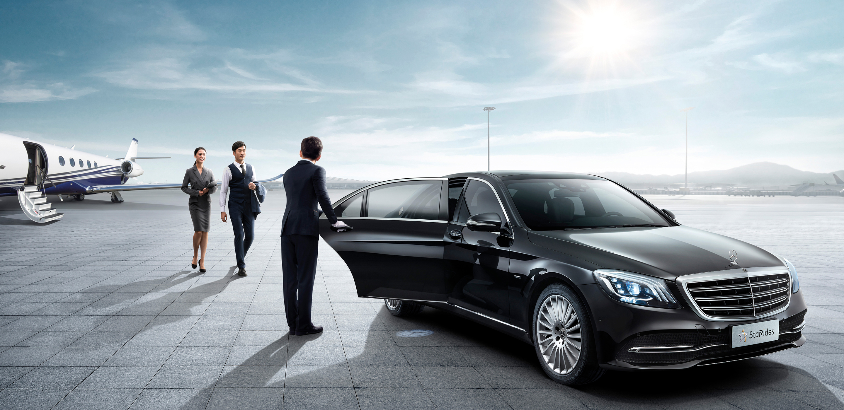 Premium chauffeur and mobility scene